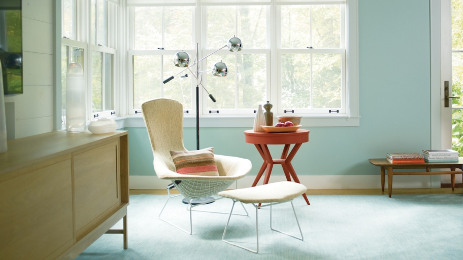 room painted wythe blue