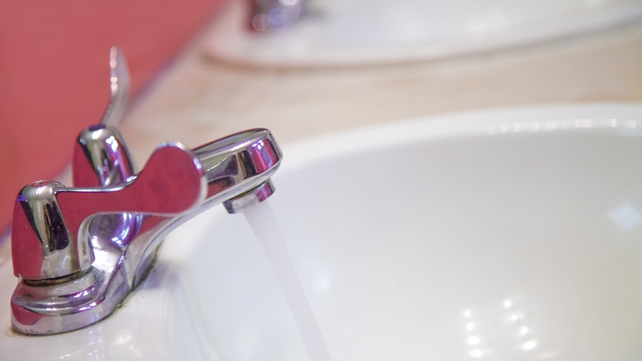 running water in sink