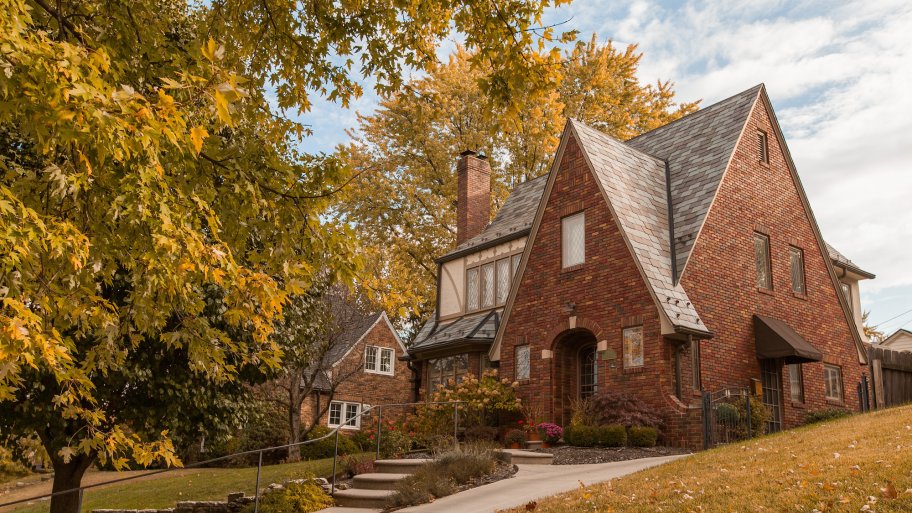 old house in fall