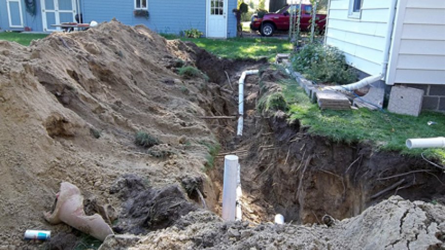 sewer line installation