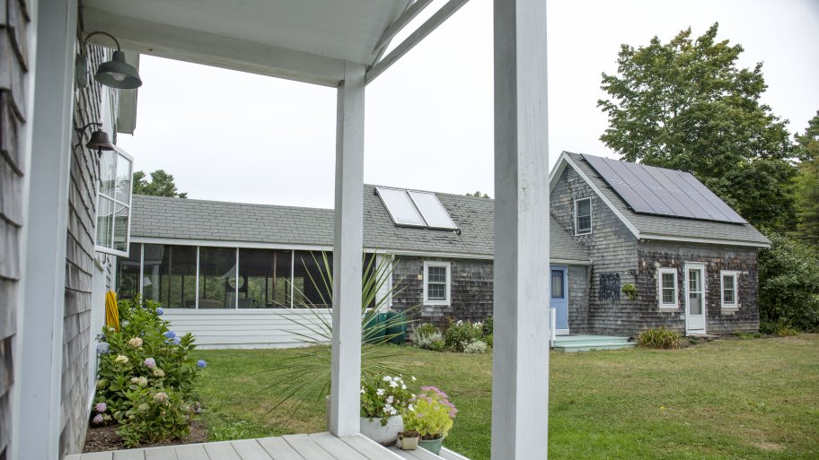 solar panel system on home
