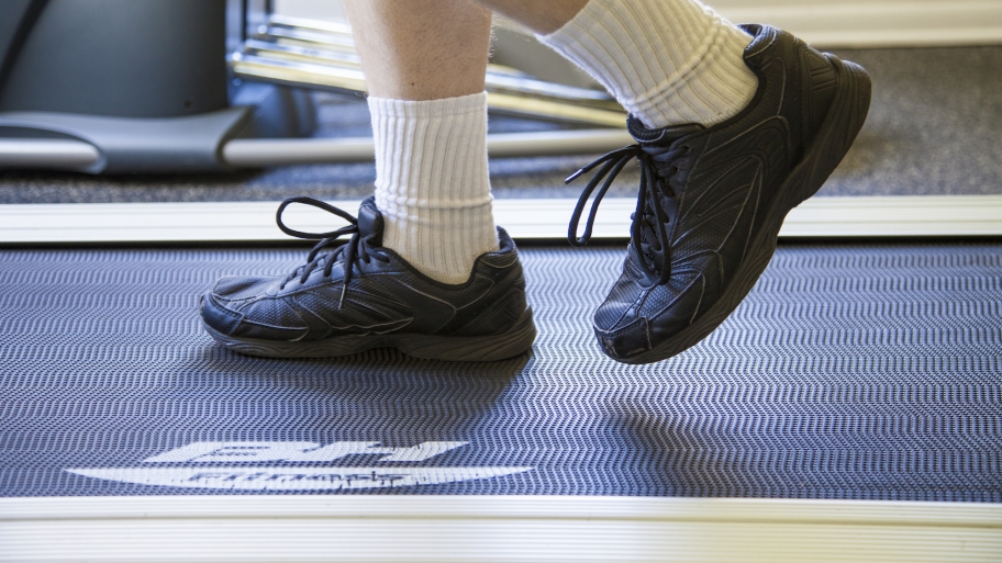 person on treadmill