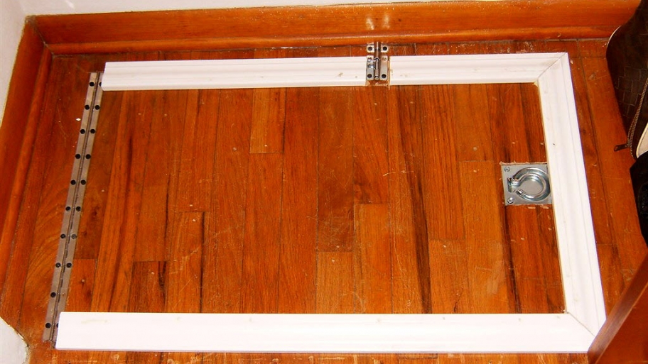 Crawl space door