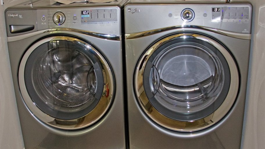 Front-loading washer and dryer front-loading clothes washer and dryer