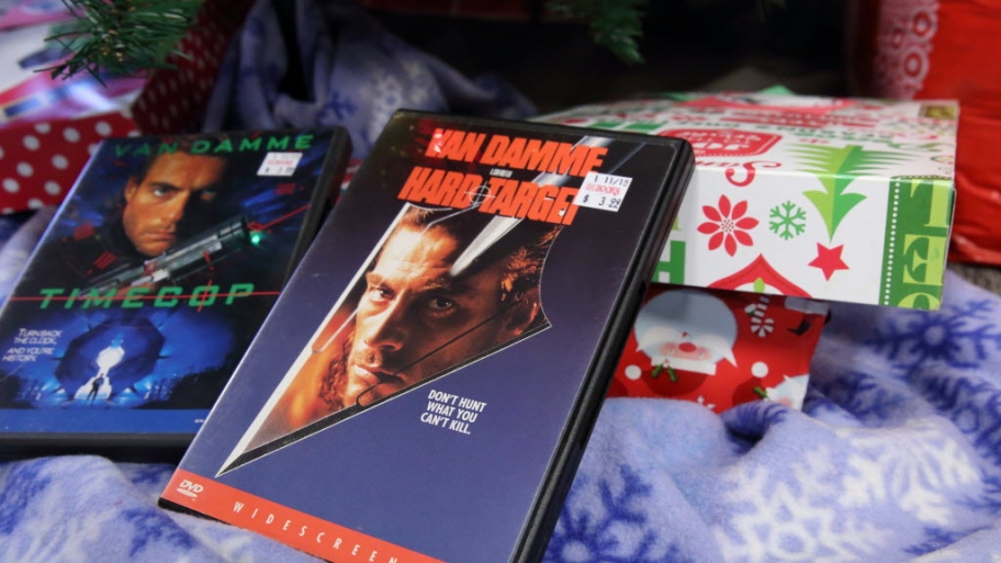 DVDs and gifts under the Christmas tree