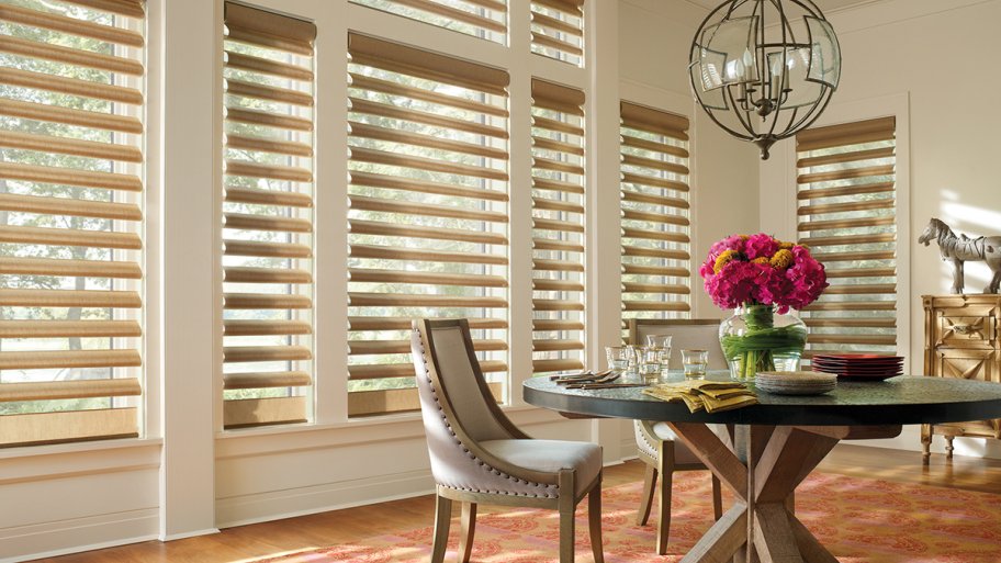 room with Hunter Douglas Alustra® Pirouette® window shadings