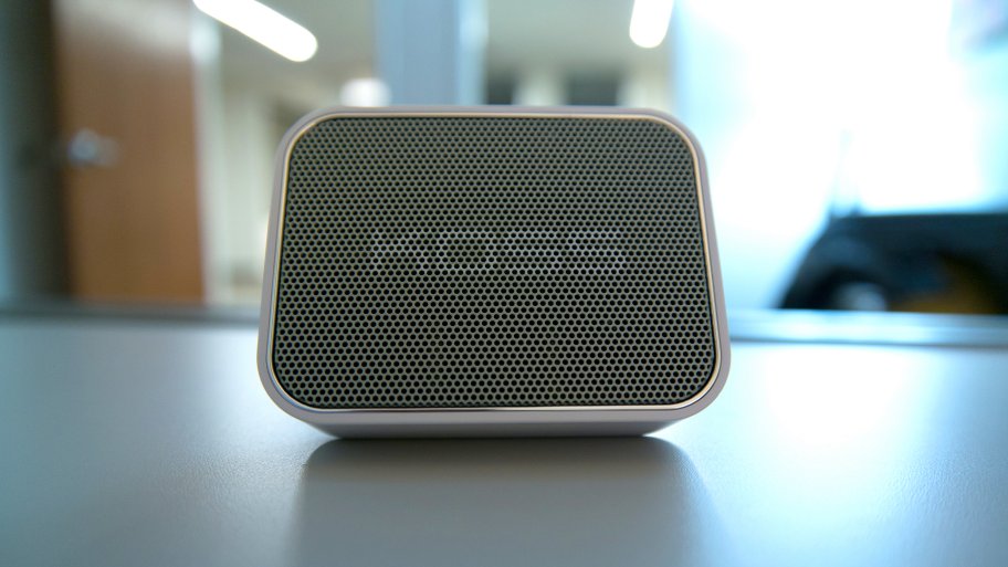 Koss BTS1 Bluetooth wireless speaker on a table.