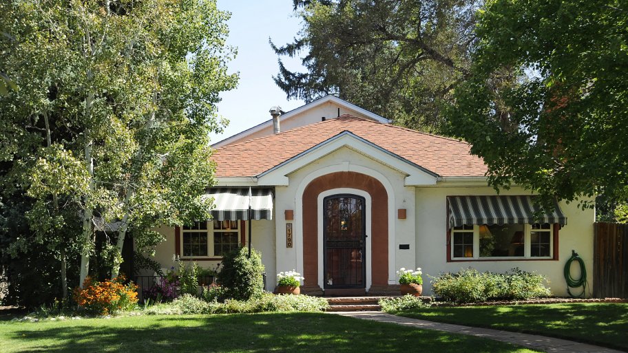 front lawn of home