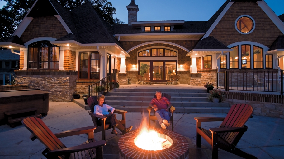 people around fire pit