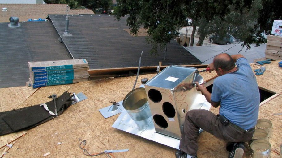 roof replacement in progress