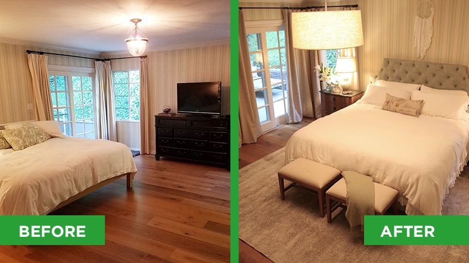 before and after bedroom makeover