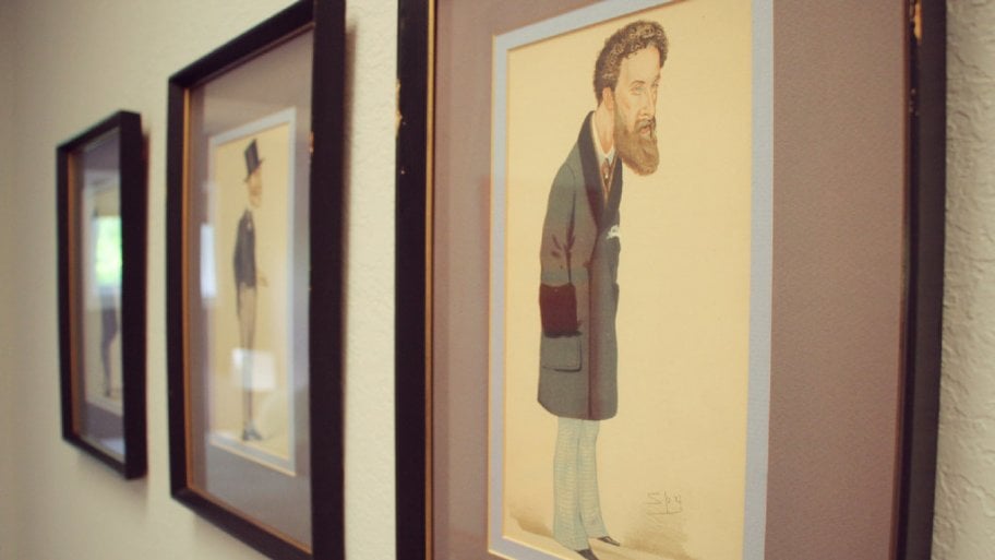 Three framed pictures