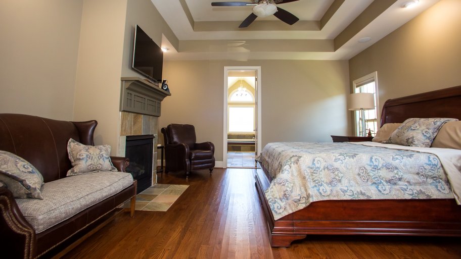 master bedroom with large sitting area