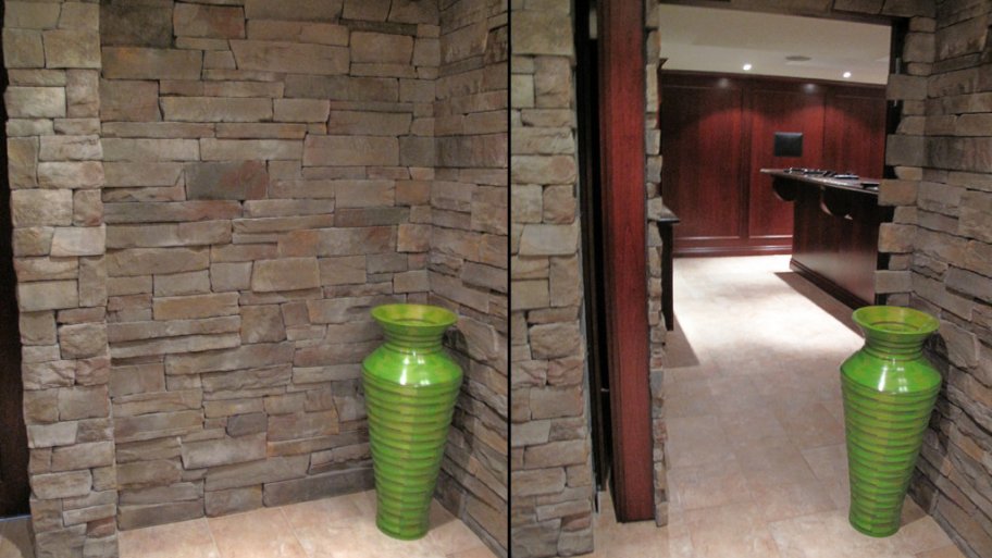 stone wall with hidden door