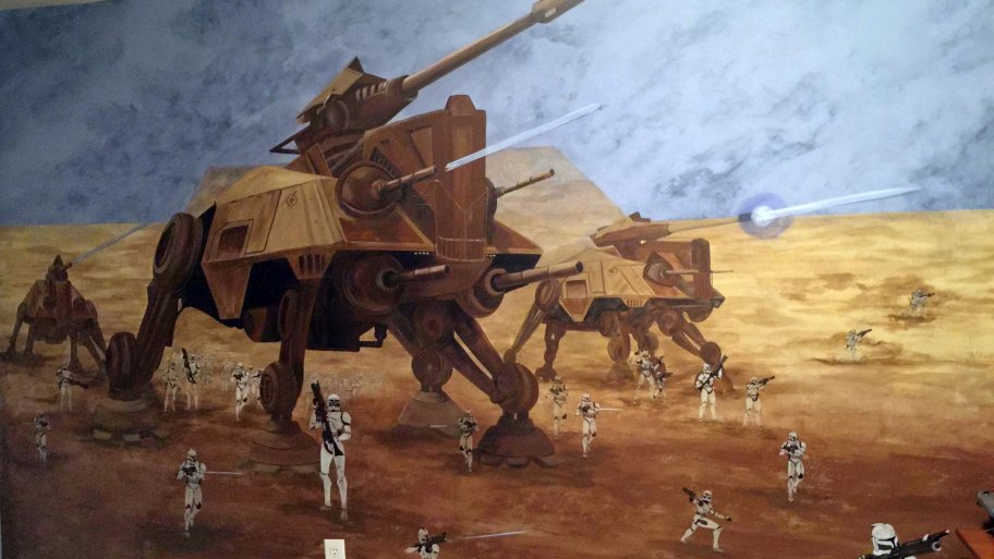 Star Wars wall mural battlefield