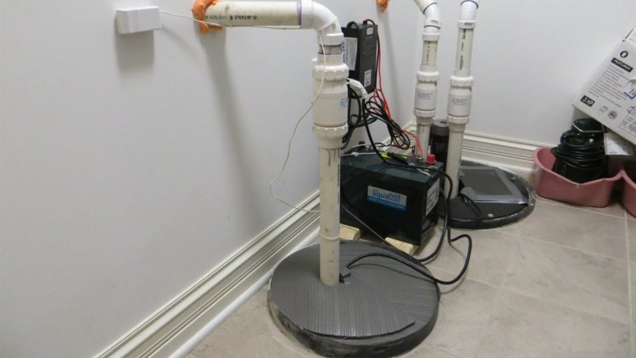 Sump pump in basement