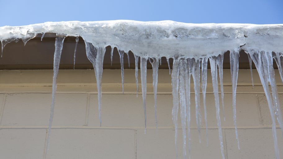 icicles hanging from roof