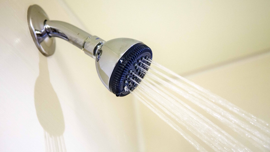 showerhead with water spray