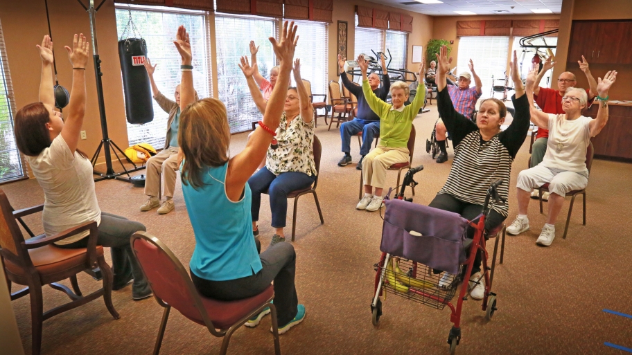 Westside Garden Plaza yoga class