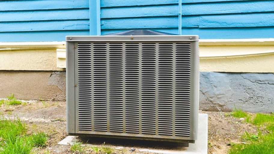 air conditioner outside house
