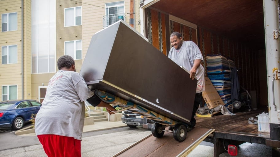 Movers loading a truck