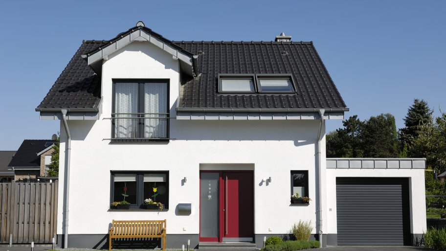 home with attached one car garage
