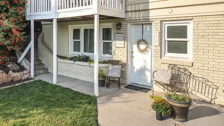 Basement door and patio