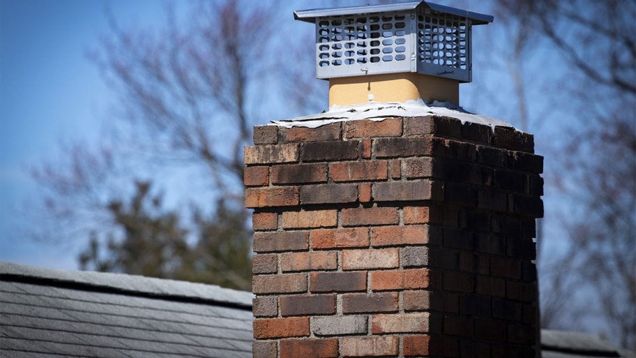 roof with chimney cap