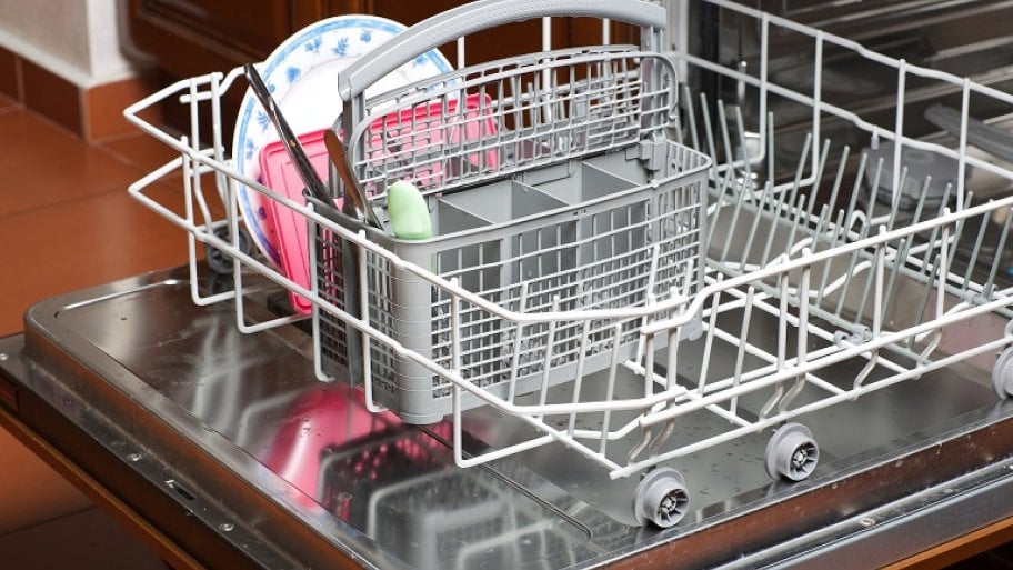 Dishwasher with lime buildup