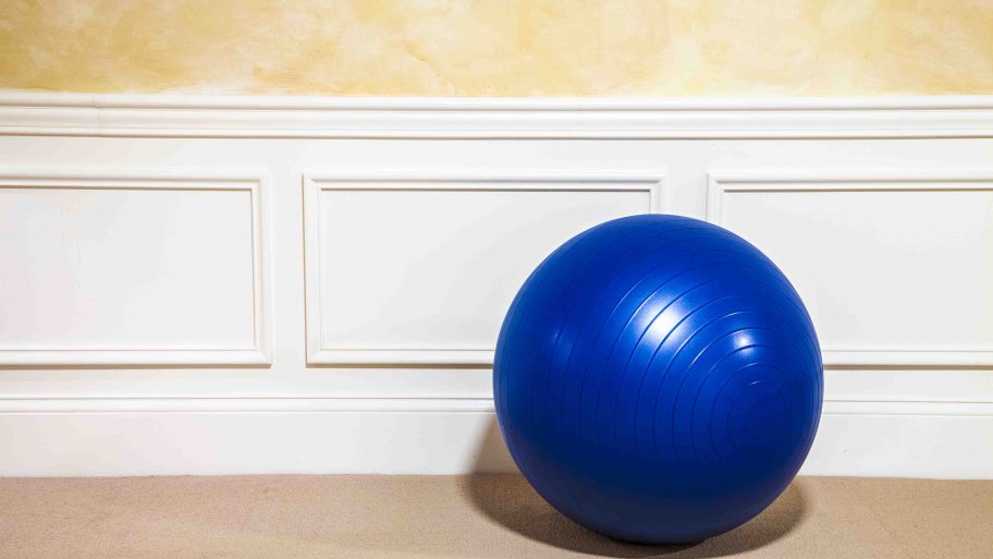 blue exercise ball