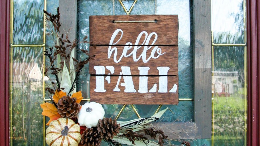 DIY fall wood sign