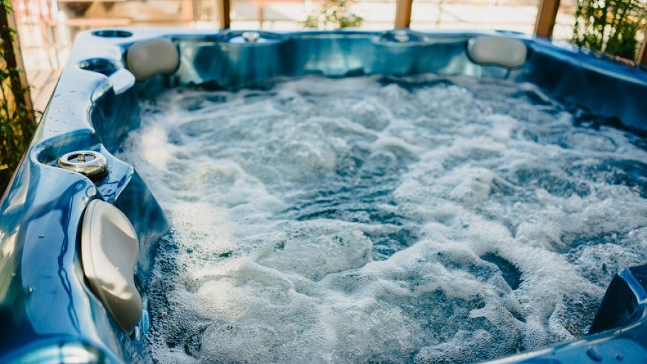 Hot Tub in Backyard Hot Tub in Backyard