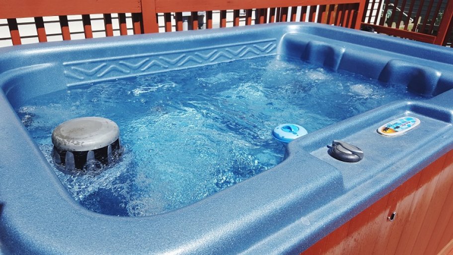 Close-up of hot tub