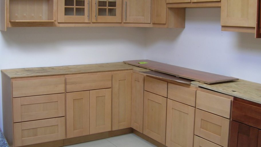unfinished cabinet installation