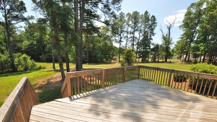 Large wood deck