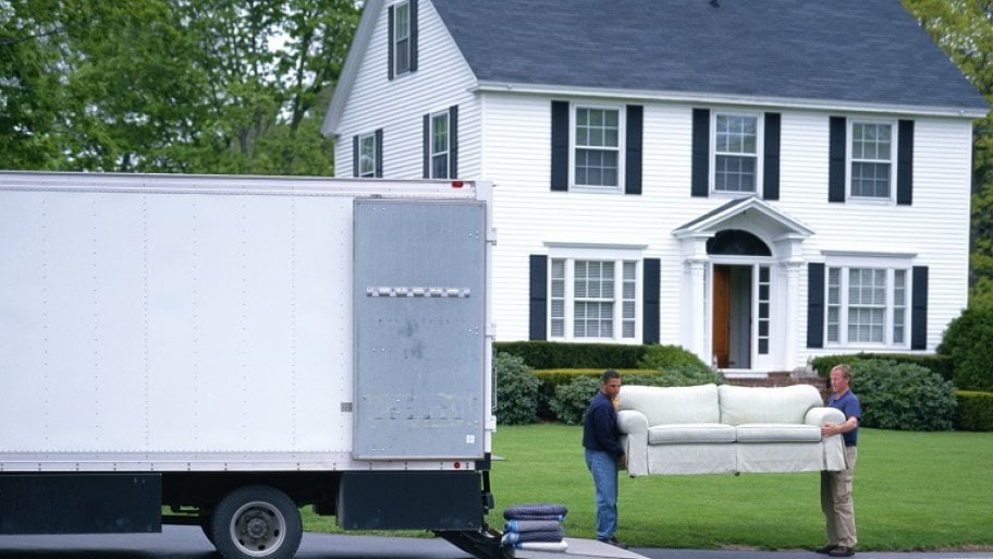 Movers loading furniture in truck Movers loading furniture in truck