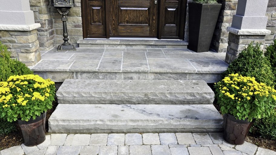 Natural stone steps