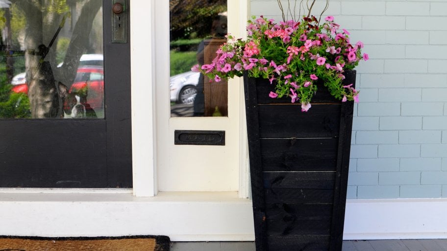 planter on front porch