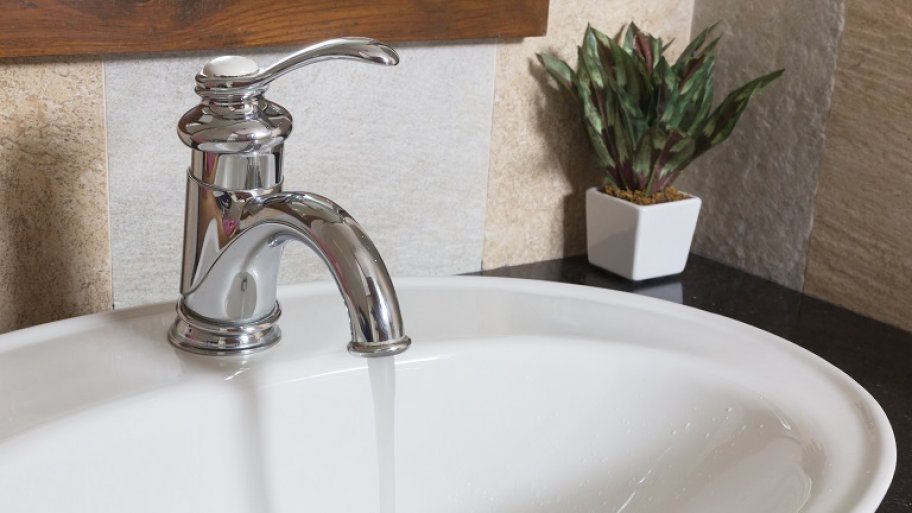 Water running from sink