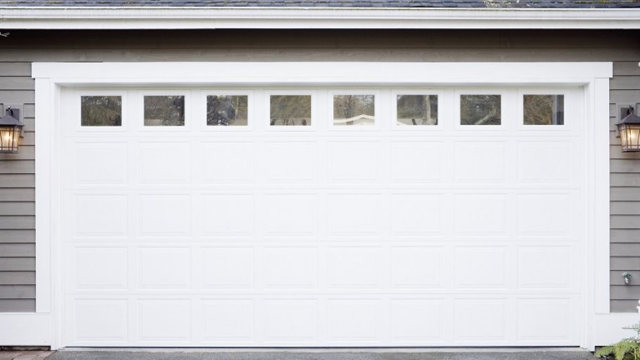 White garage door