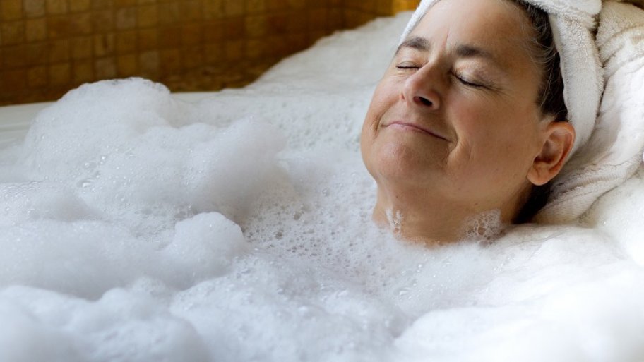 Woman in bathtub