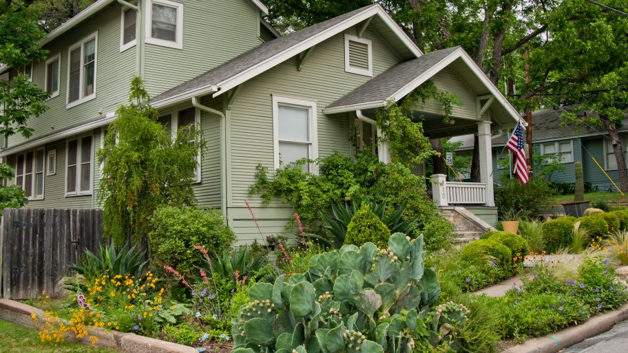 green wood siding