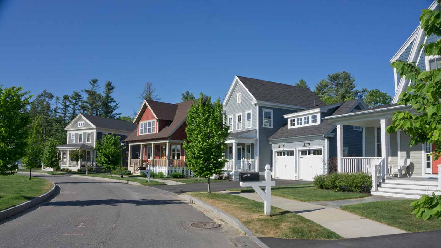 suburban neighborhood houses