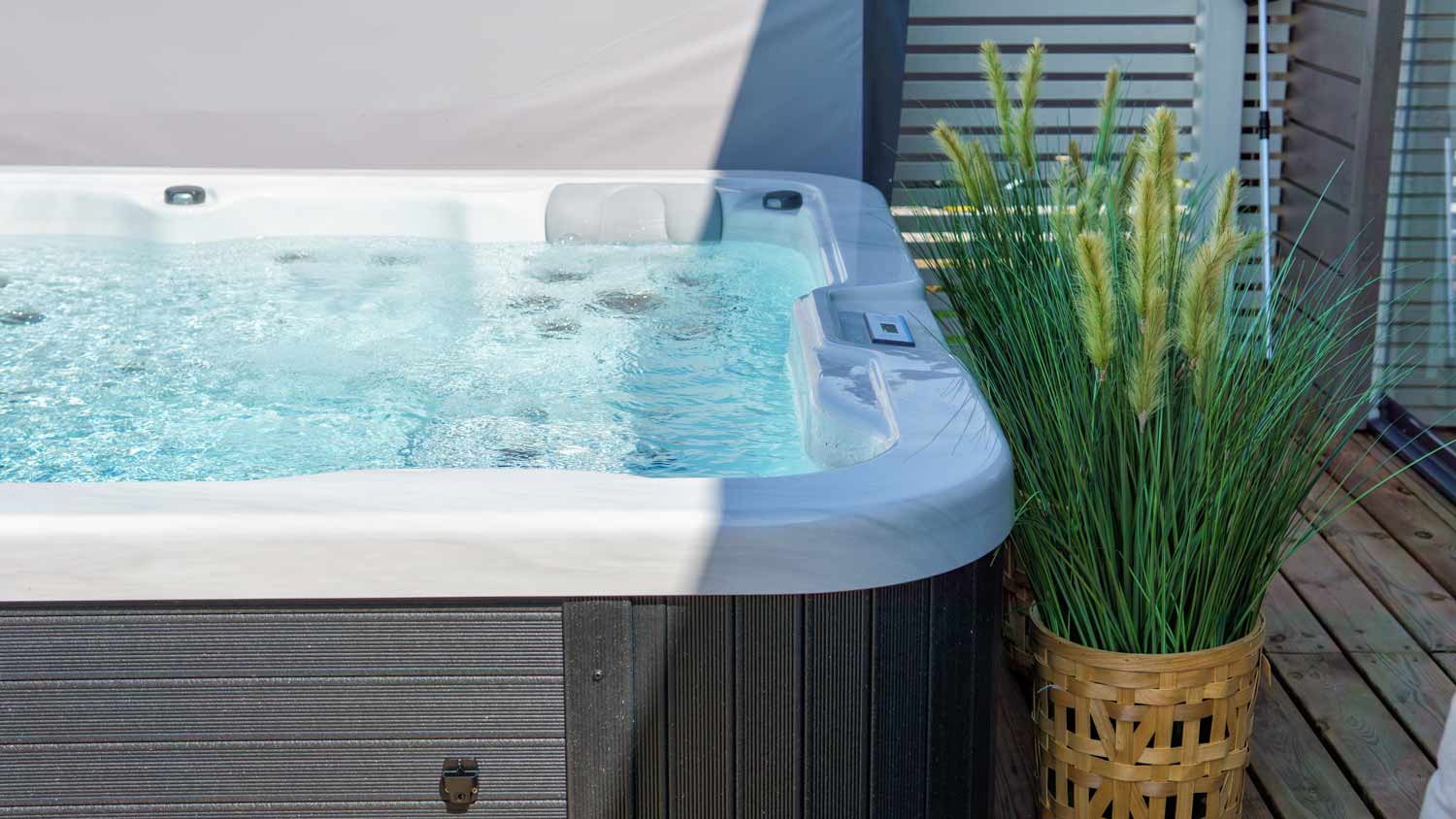 luxurious hot tub on terrace