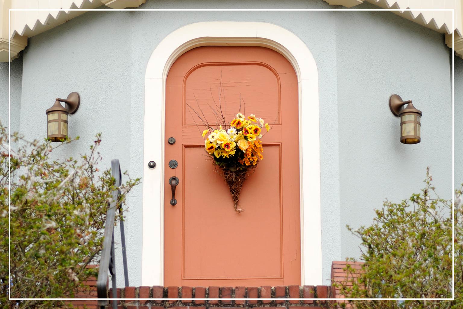 terracotta color front door