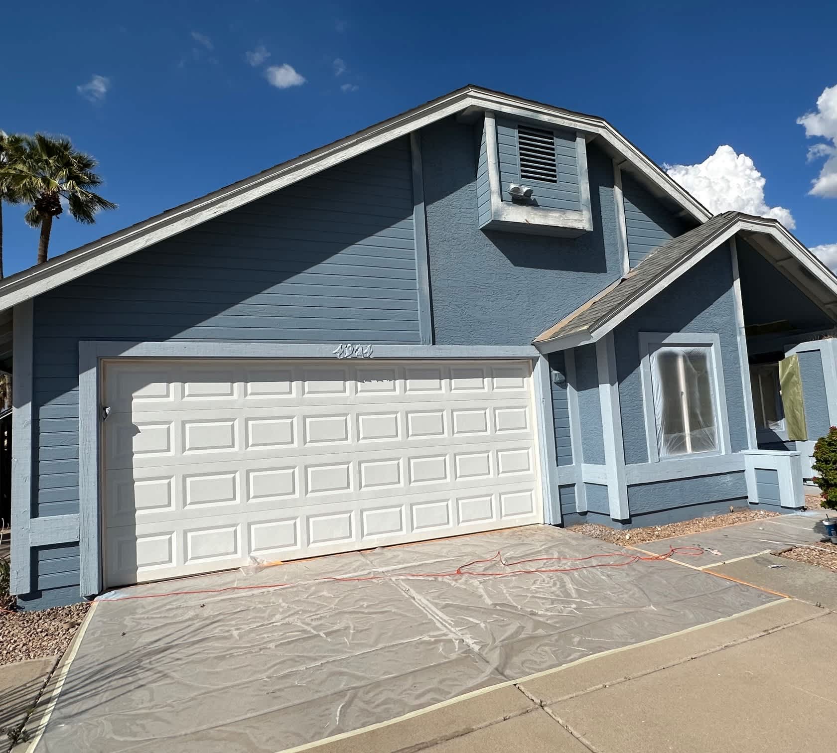 blue home exterior 
