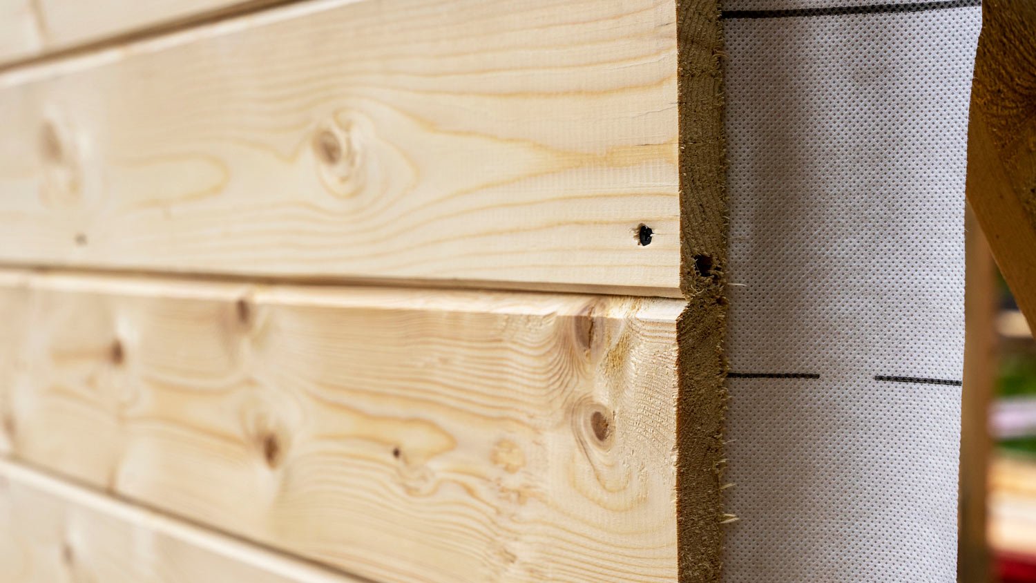 Detail of tongue and groove siding.