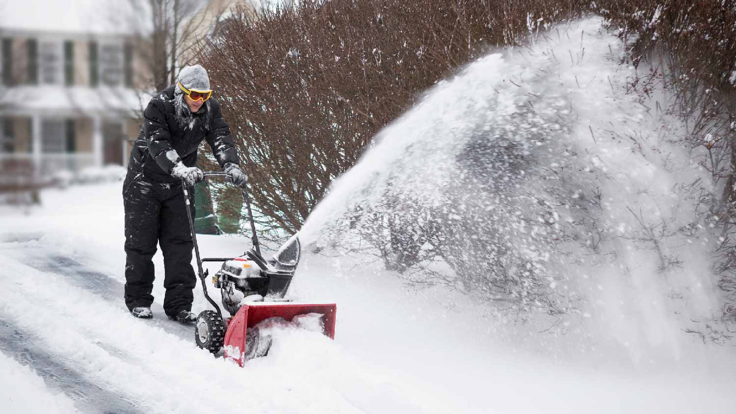 A two-stage snow blower