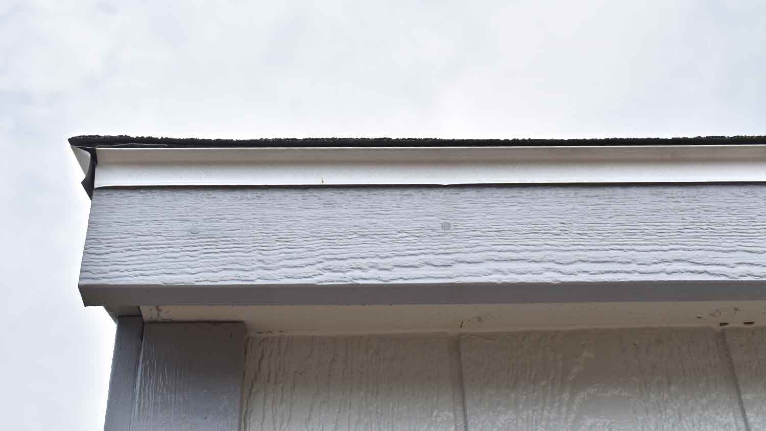 Type D drip edge installed on the roof of a house