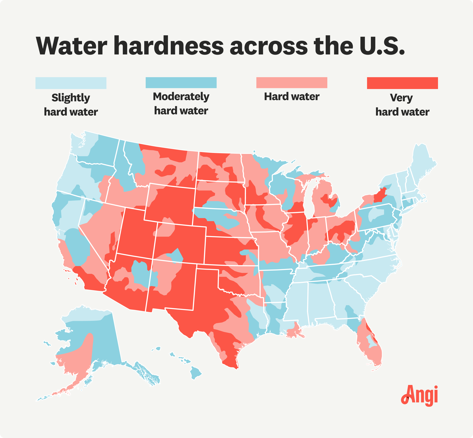 Water Softener System Installation - United States Water Hardness Map